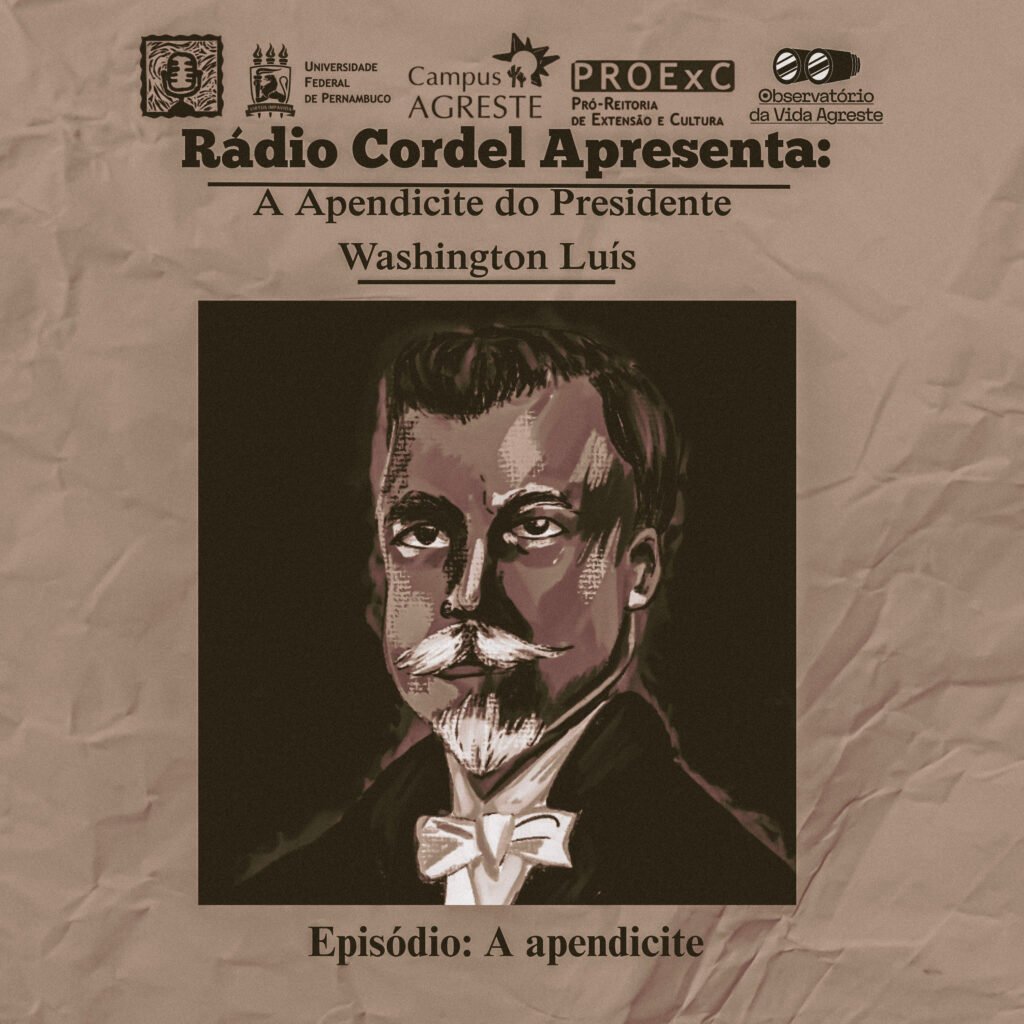 A imagem contem na parte de cima as instituições a qual o projeto faz parte que são pela ordem da esquerda para direita: Rádio Cordel, UFPE, Centro acadêmico do agreste, Proreitoria de Extensão, Observatório de vida do Agreste.